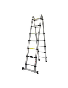 ESCALERA ARTICULADA 7+7 PELDAÑOS 4.4 MTS MADER