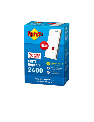 Repeater FRITZ! 2400 INT Repetidor de red 2333 Mbit/s Gris, Blanco