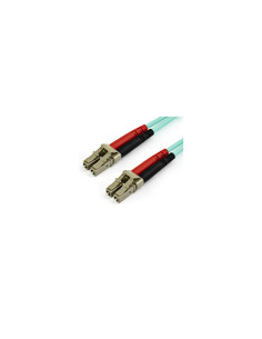 StarTech.com Cable de 15m de Fibra Í“ptica Multimodo Dúplex 50/125 LC a LC - Aqua - OM4 - LSZH