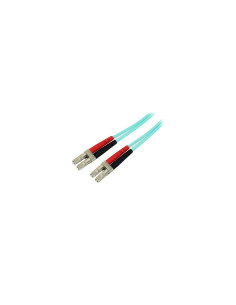 StarTech.com Cable de 5m de Fibra Í“ptica Dúplex Multimodo OM4 de 100Gb 50/125 LSZH LC a LC - Aguamarina