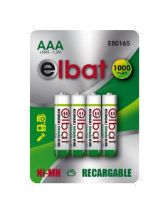 PACK 4 PCS PILAS RECARGABLES AAA 1000MAH ELBAT
