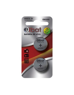 PACK 2 PCS PILAS LITIO CR2016 ELBAT