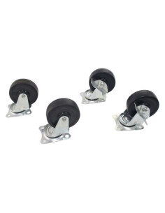 RUEDA GOMA GIRATORIA 75MM, 50KG SAURIUM