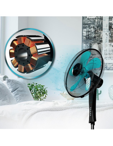 Ventilador de pie energysilence 530 power connected black