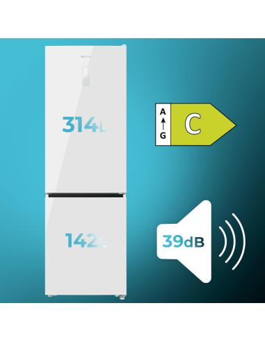 Bolero CoolMarket Combi 456 White Glass C