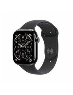 APPLE WATCH SERIES 11 GPS + CELLULAR 42MM NATURAL TITANIUM CASE WITH STONE GREY SPORT BAND S/M