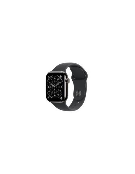 APPLE WATCH SERIES 11 GPS + CELLULAR 42MM SLATE TITANIUM CASE WITH BLACK SPORT BAND S/M MF8R4W