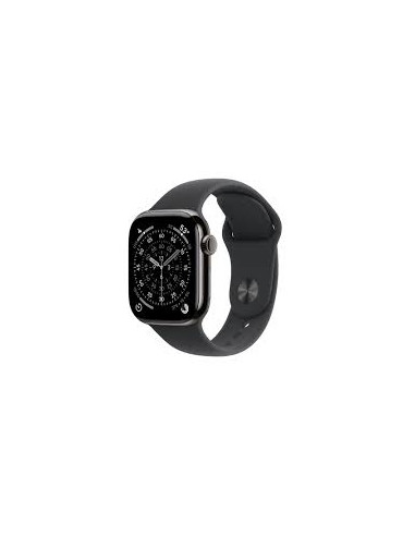 APPLE WATCH SERIES 11 GPS + CELLULAR 42MM SLATE TITANIUM CASE WITH BLACK SPORT BAND M/L MF8T4W