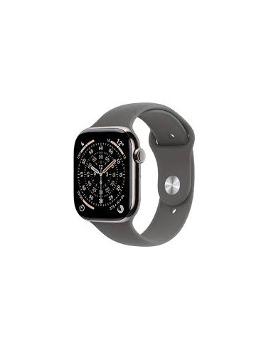 APPLE WATCH SERIES 11 GPS + CELLULAR 46MM NATURAL TITANIUM CASE WITH STONE GREY SPORT BAND S/M