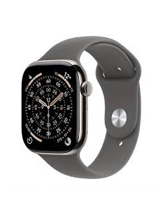 APPLE WATCH SERIES 11 GPS + CELLULAR 46MM NATURAL TITANIUM CASE WITH STONE GREY SPORT BAND M/L