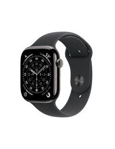 APPLE WATCH SERIES 11 GPS + CELLULAR 46MM SLATE TITANIUM CASE WITH BLACK SPORT BAND S/M MFD14W