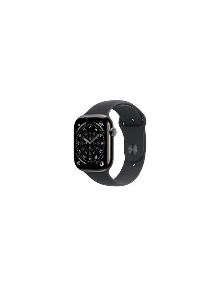 APPLE WATCH SERIES 11 GPS + CELLULAR 46MM SLATE TITANIUM CASE WITH BLACK SPORT BAND S/M MFD14W
