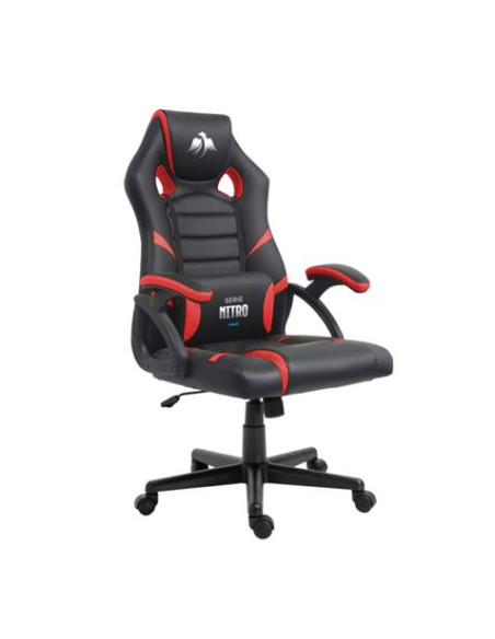 SILLA GAMING SERIE NITRO NEGRO/ROJO CROMAD