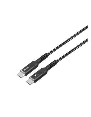 CoolBox COO-CAB-UC-60W cable USB 1,2 m USB C Negro, Plata