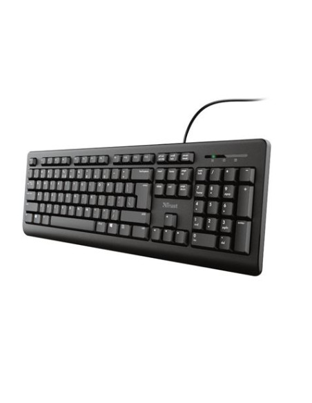 TECLADO TRUST TK-150 TAMAÑO COMPACTO RESISTENTE VERTIDOS