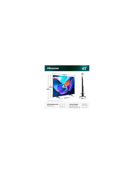 Hisense 43A6S 109,2 cm (43") 4K Ultra HD Smart TV Wifi Negro