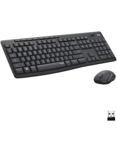 KIT TECLADO Y RATON WIRELESS SILENT TOUCH MK295 LOGITECH GRIS