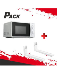 MICROONDAS 20L 700W CON GRILL Y DESCONGELACION + SOPORTE PARA MICROONDAS