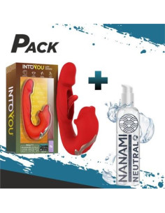 VIBRADOR CON FUNCION DE MORDISQUEO Y FLIPPING + LUBRICANTE BASE DE AGUA 150