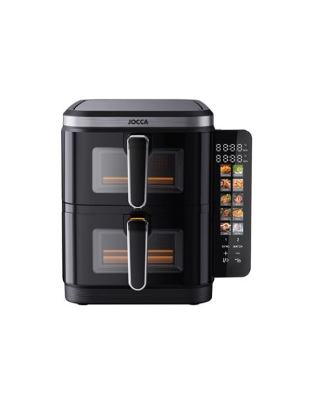 FREIDORA DE AIRE DOBLE COMPARTIMENTO 5.5L + 5.5L 11L JOCCA