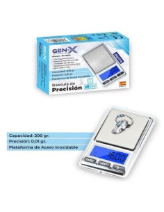 BASCULA PORTATIL GRADUACIÓN 0.01GR CON DISPLAY BP-8024 GEN-X