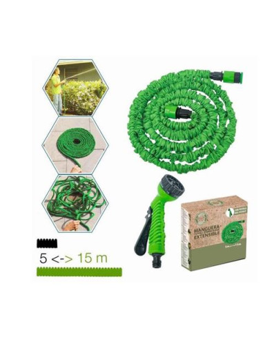 MANGUERA EXTENSIBLE CON PISTOLA HASTA 15 METROS
