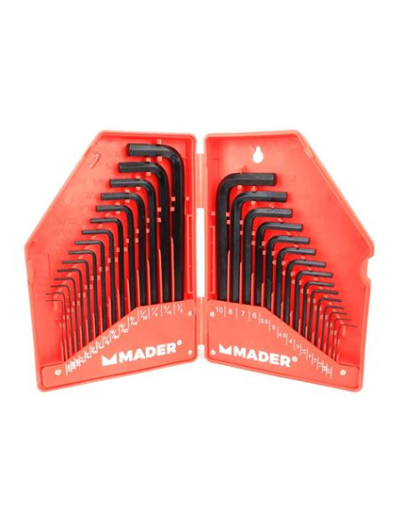 JUEGO DE 30 LLAVES ALLEN CON ESTUCHE MADER