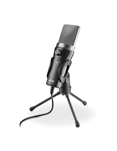 NGS MS120 USB Negro Micrófono para crear podcasts