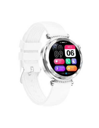 SMARTWATCH J13 1.19\" AMOLED | IP68 | DEPORTES | PLATA/BLANCO XO