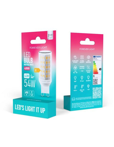 BOMBILLA LED G9 6.2W 690 LUMEN LUZ BLANCA FOREVER