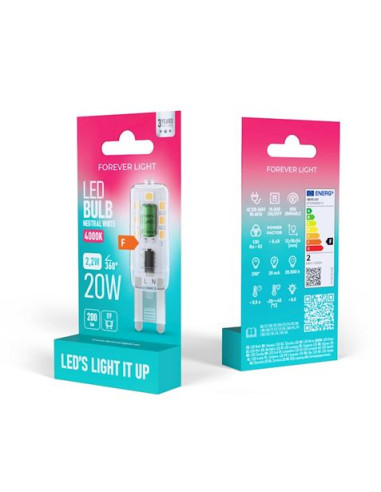 BOMBILLA LED G9 2.2W 200 LUMEN LUZ BLANCA FOREVER