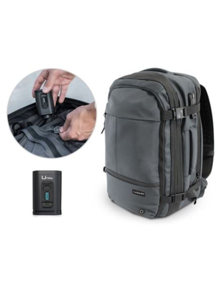 MOCHILA 20 LITROS EXTENSIBLE A 42 LITROS GRIS Y SISTEMA DE VACIO