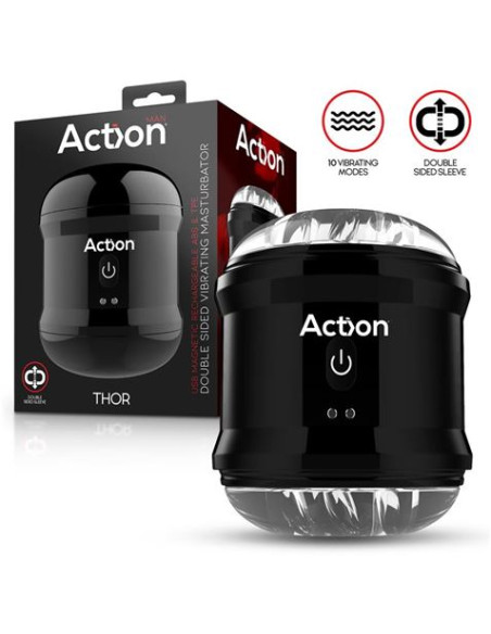MASTURBADOR MASCULINO DOBLE ORIFICIO ACTION THOR