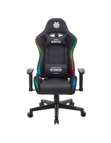SILLA GAMING RGB SERIE FENRIR NEGRA CROMAD