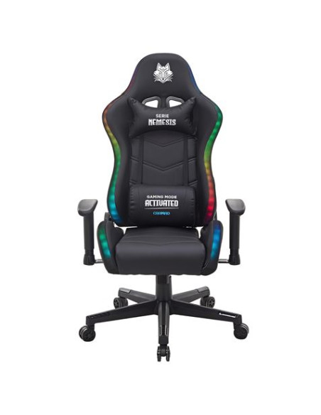 SILLA GAMING RGB SERIE FENRIR NEGRA CROMAD