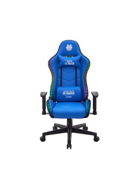 SILLA GAMING RGB SERIE FENRIR AZUL CROMAD