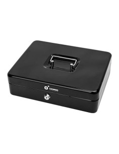 CAJA DE CAUDALES METÁLICA CON LLAVE 9X30X24CM 5 COMPARTIMENTOS CROMAD