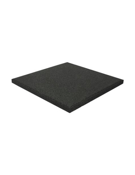 BALDOSA DE CAUCHO ANTITRAUMA 400X400X25MM NEGRA ARTPLAST