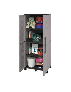 ARMARIO ALTO ESTANTES AJUSTABLES Y PATAS REGULABLES 680X370X1690MM ARTPLAST