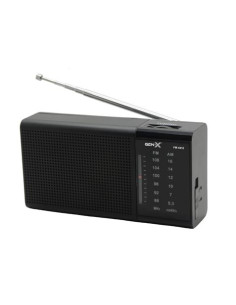 RADIO PORTATIL AM/FM DIAL CLASICO NEGRA GEN-X