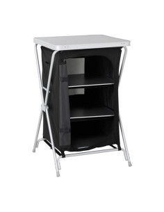 MESA DE CAMPING PLEGABLE CON ARMARIO DE TELA INTEGRADO