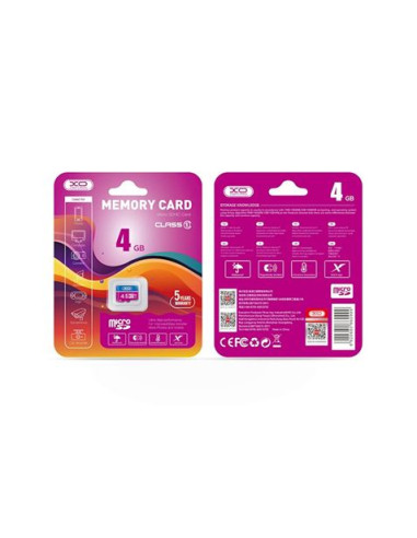 TARJETA MEMORIA MICRO SD 4GB CLASE 10 XO