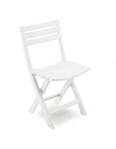 SILLA PLEGABLE DE RESINA BIRKI BLANCA 44X41X78CM
