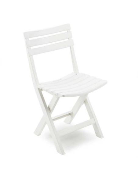SILLA PLEGABLE DE RESINA BIRKI BLANCA 44X41X78CM