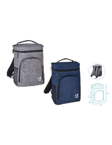 MOCHILA NEVERA POLIESTER 37X27X19 AZUL/GRIS SURTIDO