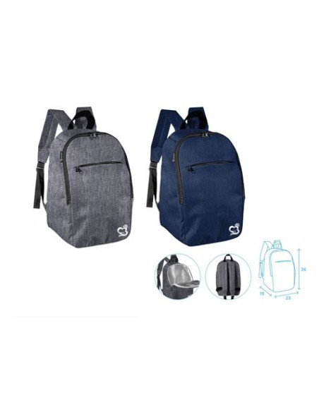 MOCHILA NEVERA POLIESTER 37X23X19 AZUL/GRIS SURTIDO