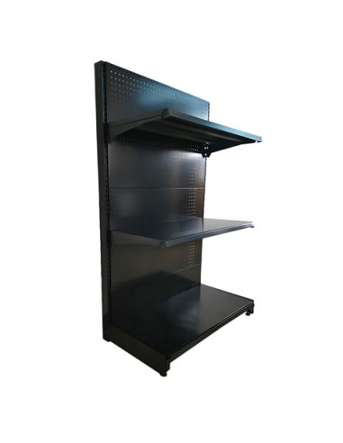 EXPOSITOR GÓNDOLA 900X450X1500MM NEGRO CROMAD