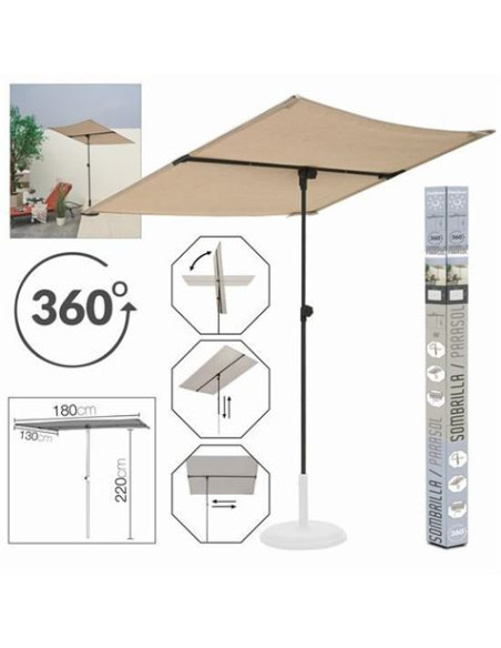 SOMBRILLA BEIGE 180X130X220CM 180GR/M2