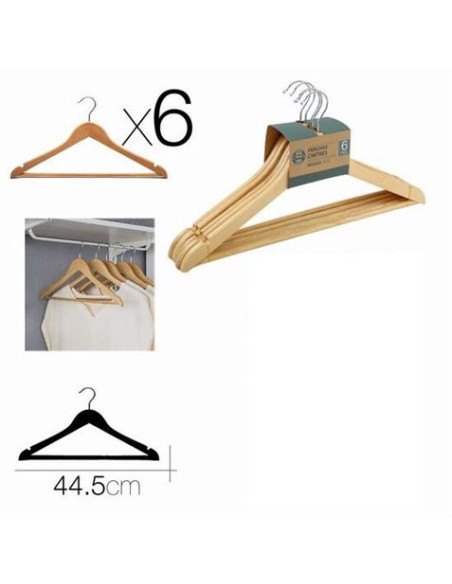 SET 6 PERCHAS DE MADERA URBAN LIVING