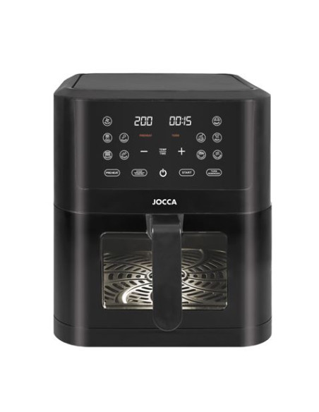 FREIDORA DE AIRE DIGITAL 8 LITROS NEGRA CON VENTANA JOCCA